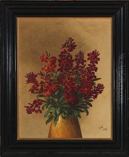 Eight Still Lifes With Flowers (8 Works) Oil Painting by Anna Westphal