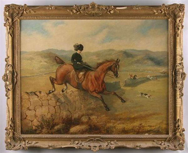 In Full Cry Oil Painting by Hughlette Wheeler