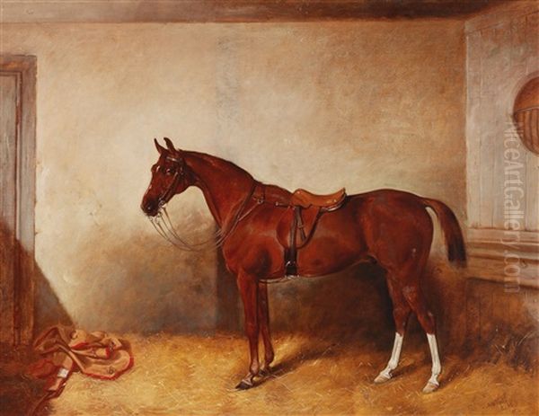 The Horse Bacchus Oil Painting by John Alfred Wheeler