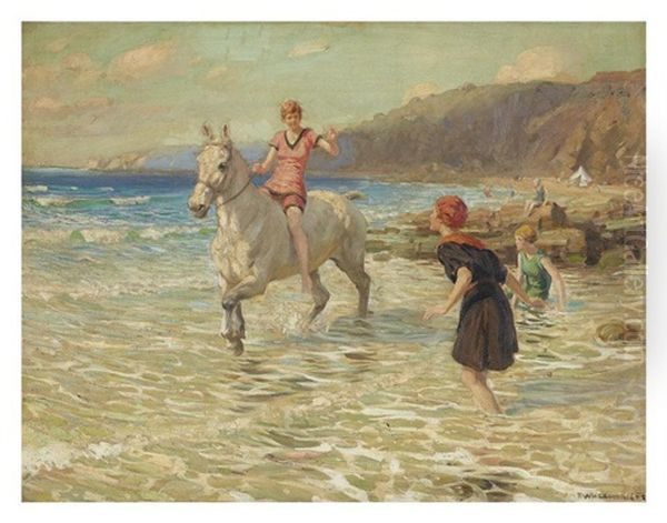 Holiday Time Oil Painting by Rowland Wheelwright