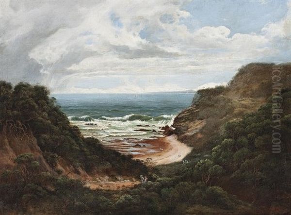Ocean Beach, Sorrento Oil Painting by Isaac Whitehead