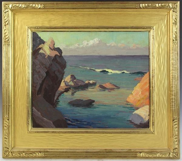 Newport Seascape Oil Painting by Frank Reed Whiteside