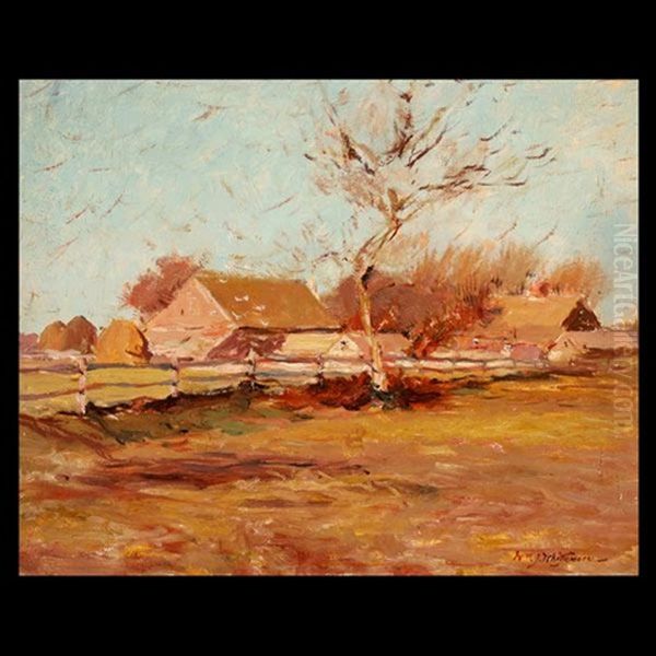 John Dickerson Farm, Looking West Oil Painting by William John Whittemore