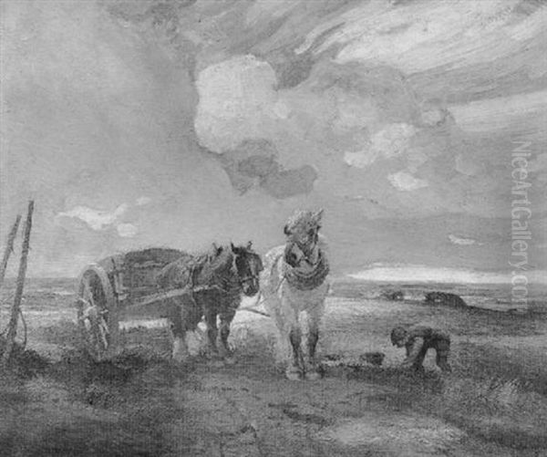 The Edge Of The Field Oil Painting by Ernest Herbert Whydale