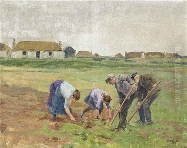 Their Little Croft Oil Painting by Duncan Mcgregor Whyte