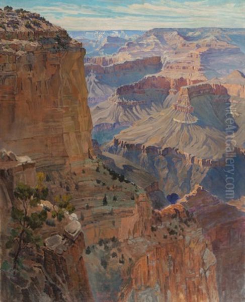 Grand Canyon Oil Painting by Gunnar Mauritz Widforss