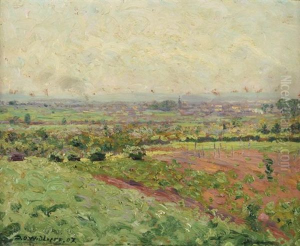 Printemps Dans Les Champs Oil Painting by David O. Widhopff