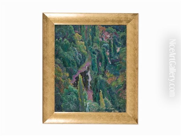 Le Ravin Dans La Montagne Oil Painting by David O. Widhopff