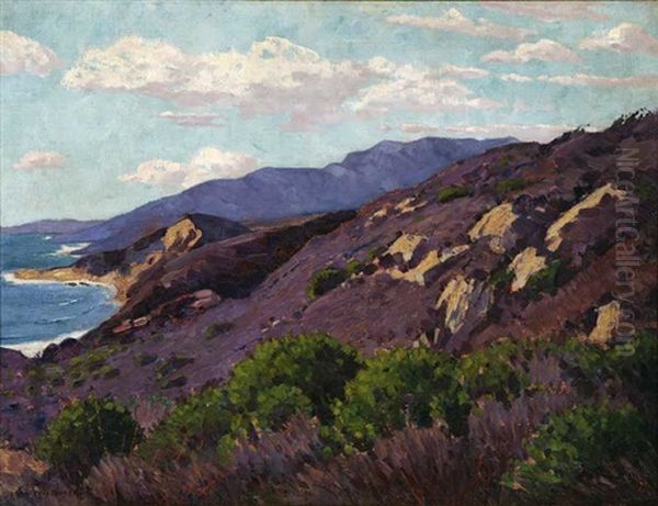 Malibu Coastline Oil Painting by Max Wieczorek