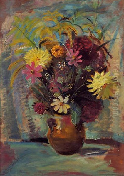 Blumenstilleben Oil Painting by Max Wieczorek