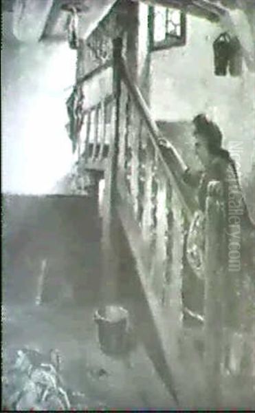 Willingshausener Bauernstube Oil Painting by Hans Wiegand