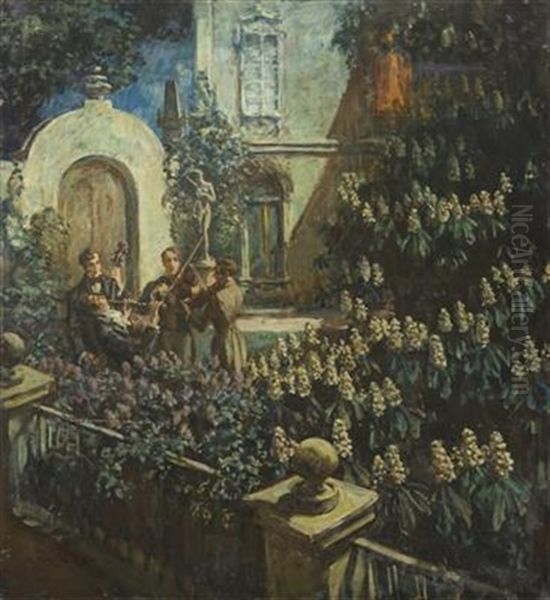 Night Serenade Oil Painting by Alois Wierer