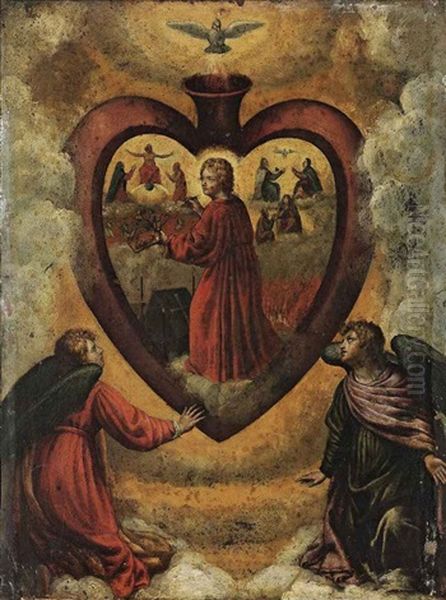 The Infant Christ Painting The Four Extremes Of Man Oil Painting by Anthonie Wierx Wierix