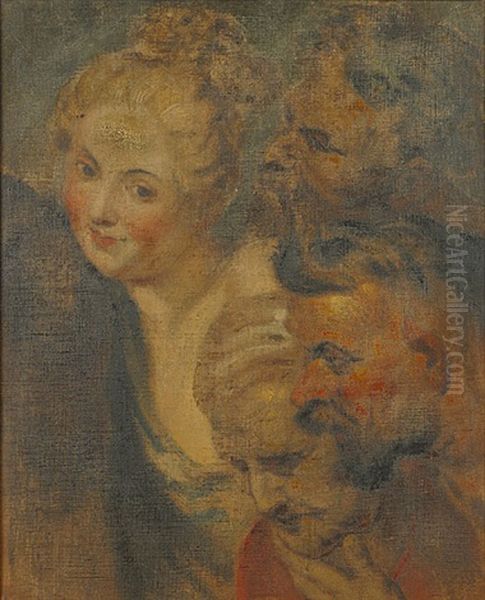 Studie Van Hoofden (study) Oil Painting by Antoine Wiertz