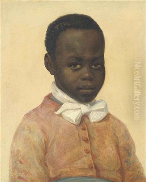 Portrait Of A Boy Oil Painting by Antoine Wiertz
