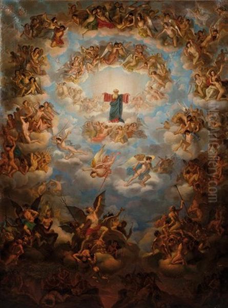 Etude De Plafond (study) Oil Painting by Antoine Wiertz