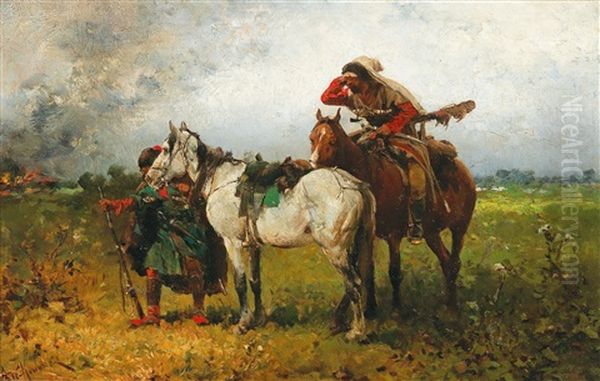 The Patrol Oil Painting by Alfred von Wierusz-Kowalski