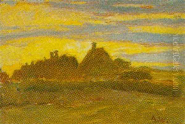 Fanohuse Oil Painting by August Wilckens