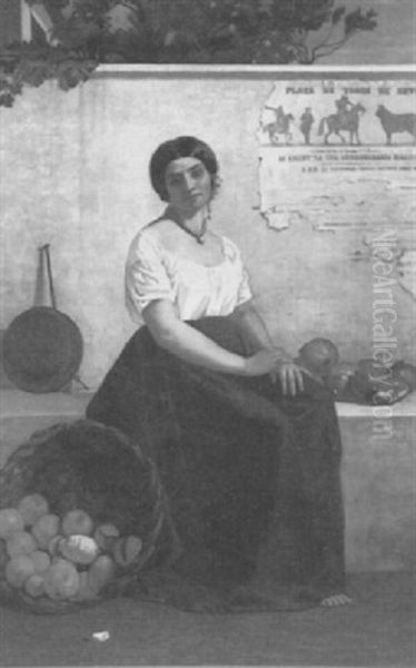 La Naranjera (gitana Of Seville) Oil Painting by Hamilton Gibbs Wilde