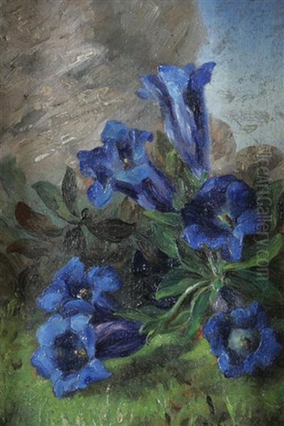 Floral Still Lives: Pair Oil Painting by Paula Wildhack