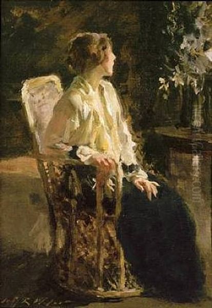 After The Fall Oil Painting by Irving Ramsay Wiles