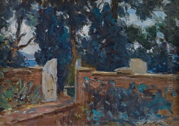 The Gate Down To The Beach On Indian Neck Oil Painting by Irving Ramsay Wiles