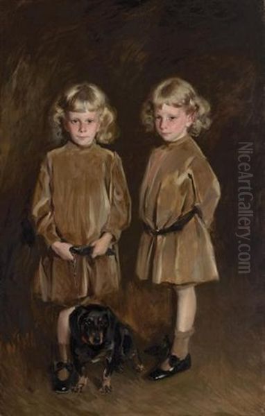 The Twins Oil Painting by Irving Ramsay Wiles