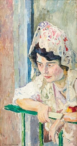 Spanjorska Vid Balkongracke Oil Painting by Carl Wilhelm Wilhelmson
