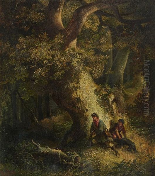 The Poachers Oil Painting by August Von Wille