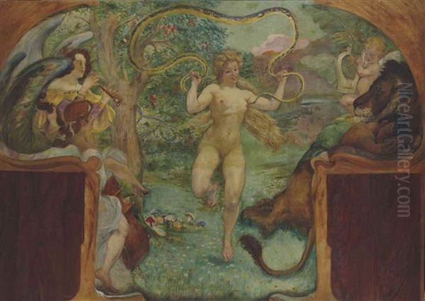 L'eve Du Bal Tabarin Oil Painting by Adolphe Willette