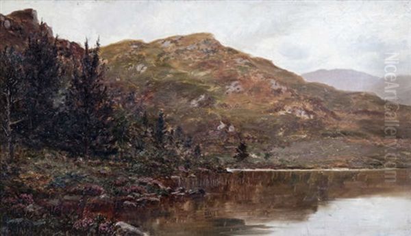 Kerry Lake And Mountain Landscape Oil Painting by Alexander Williams