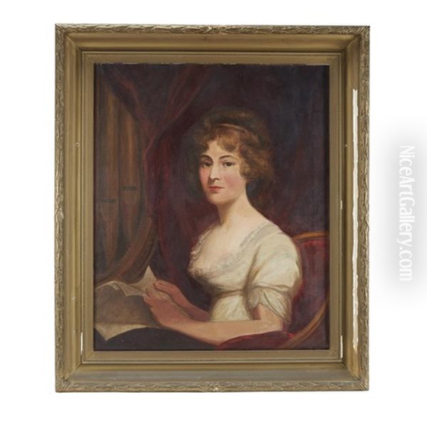 Portrait Of Anna Maria Brodeau Thornton ( After The Original Gilbert Stuart) Oil Painting by Alyn Williams