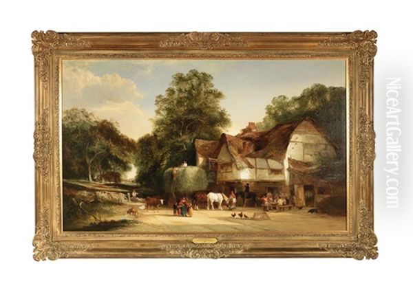 An Inn In The Forest Oil Painting by Edward Charles Williams