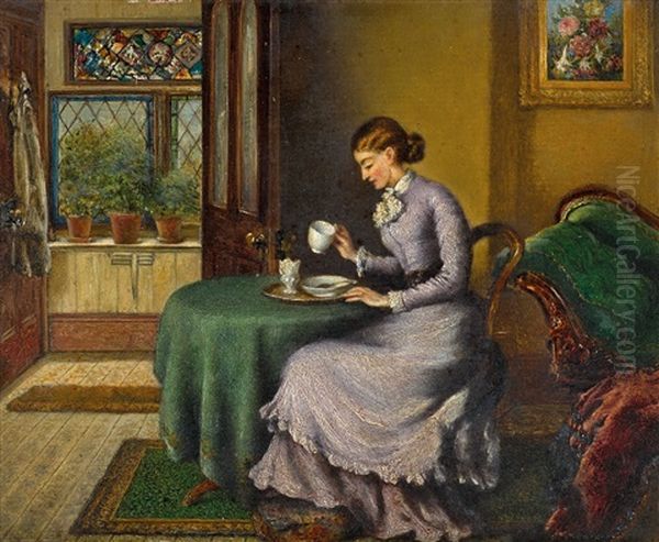 The Fortune In The Cup Oil Painting by Florence Williams