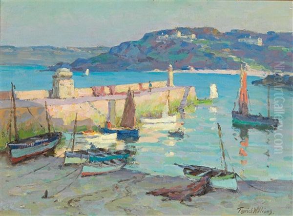 The Jetty. St. Ives. Evening Oil Painting by Terrick John Williams