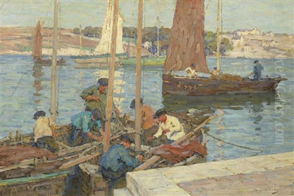 Afternoon Sunshine, Audierne Oil Painting by Terrick John Williams