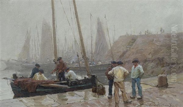 Morning Mist, Concarneau Oil Painting by Terrick John Williams