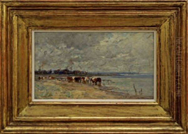 Landscape Near Poole, Dorset Oil Painting by Terrick John Williams