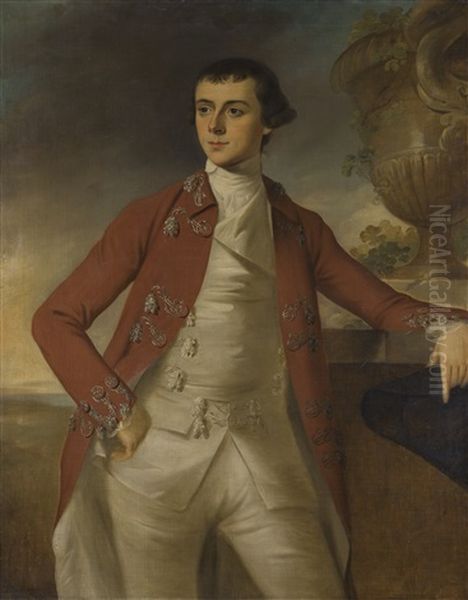 Portrait Of A Gentleman, An Official Of The East India Company Oil Painting by George Willison