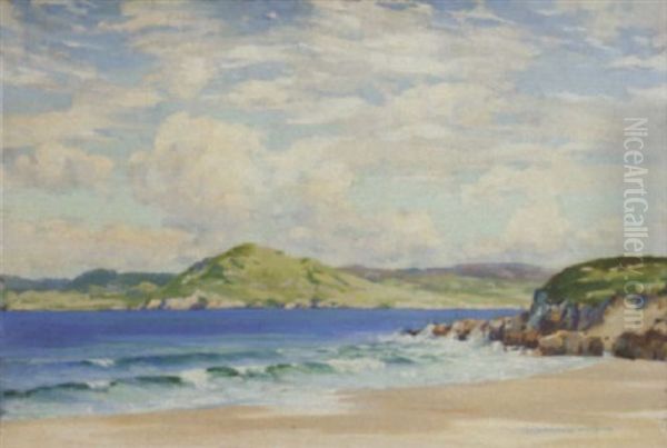 On The Scottish Coast Oil Painting by Hugh Cameron Wilson