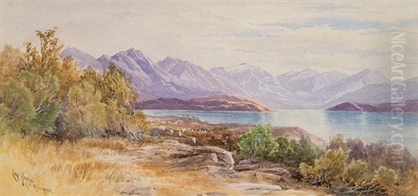 Lake Hawea Oil Painting by Lawrence William Wilson