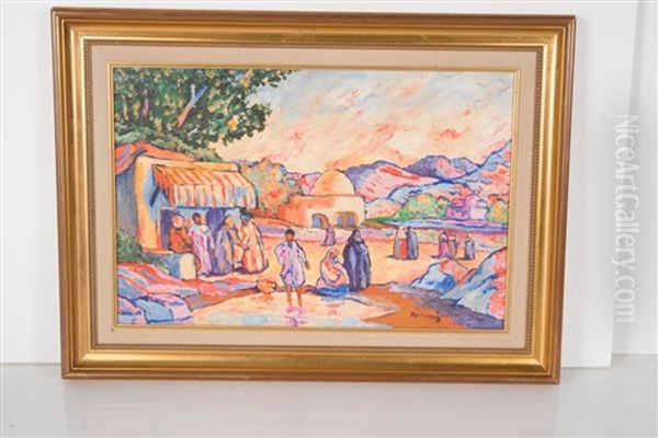 Scene De Marche A Tanger Oil Painting by Wilson, Patten