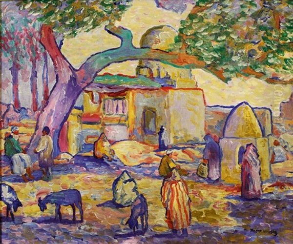 Scene De Marche En Egypte Oil Painting by Wilson, Patten