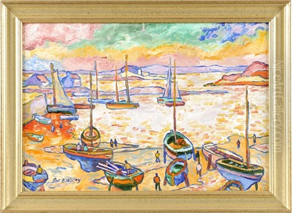 Maritime Szene Mit Figurenstaffage Oil Painting by Wilson, Patten