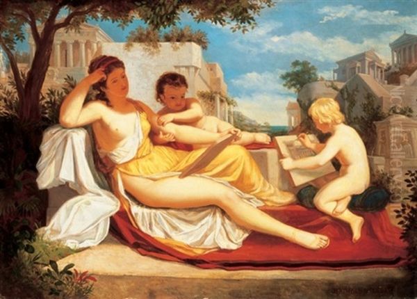 Az Antik Epiteszet Dicserete Oil Painting by Berthold Winder