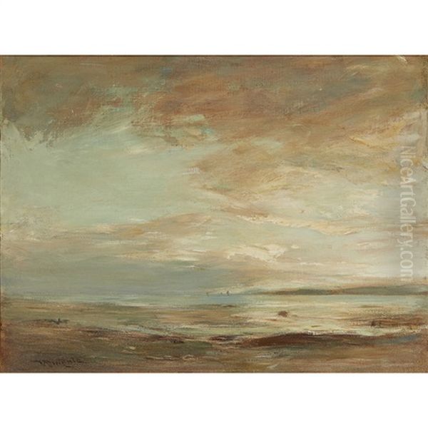 Coastal Scene Oil Painting by James Lawton Wingate