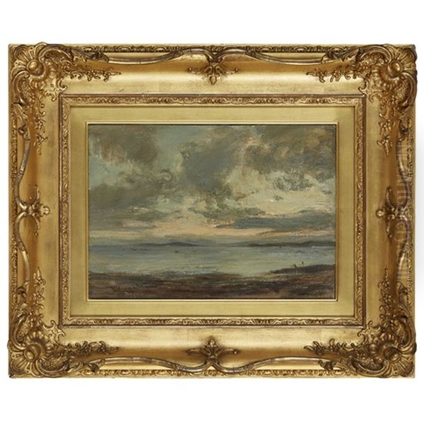 Sunset Over The Coast Oil Painting by James Lawton Wingate