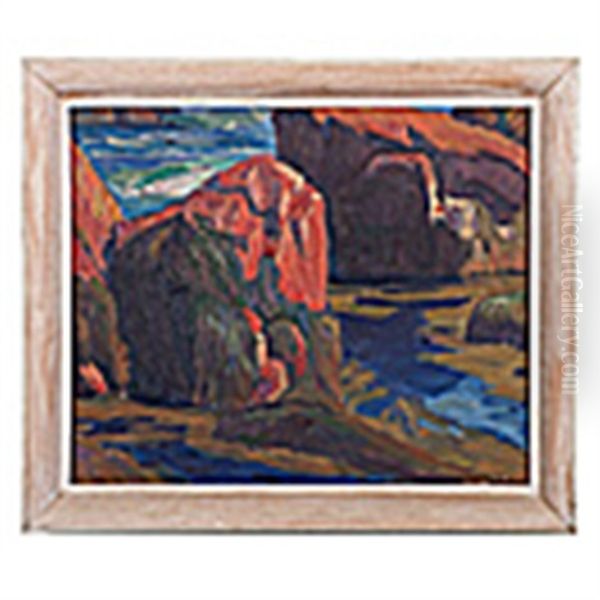 Coastal Scene Oil Painting by Charles Winter