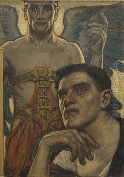 Allegory Of Victory Over Struggle Oil Painting by Charles Winter