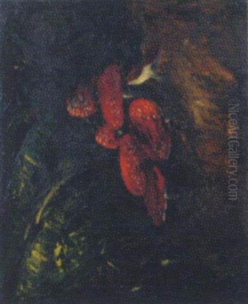 Toadstools Oil Painting by Janus de Winter